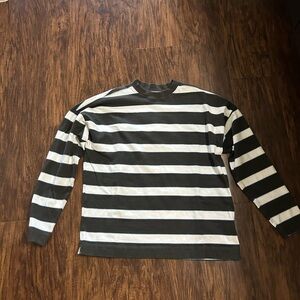 AYR The Early Morning grey and White Striped Top - M